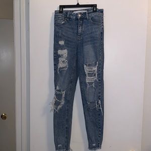 Super cut distressed high waist Tinseltown jeans